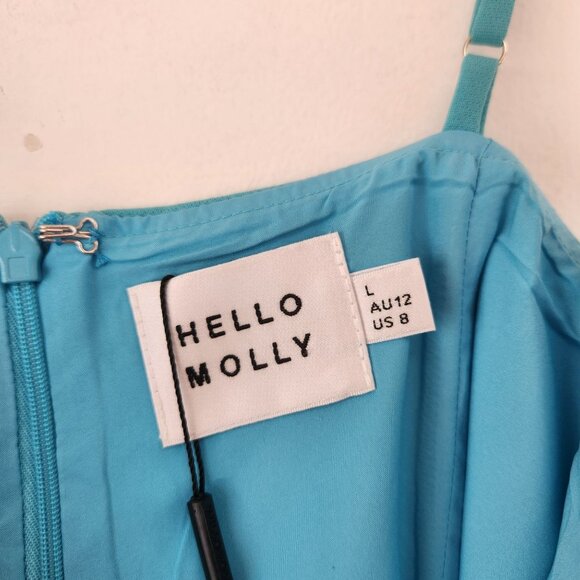 NWT Hello Molly Modern Icon Mini Dress Blue Cocktail Women's L (8) - Picture 6 of 10